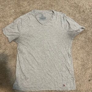 Medium Gray V-Neck Tommy Hilfiger Tee
